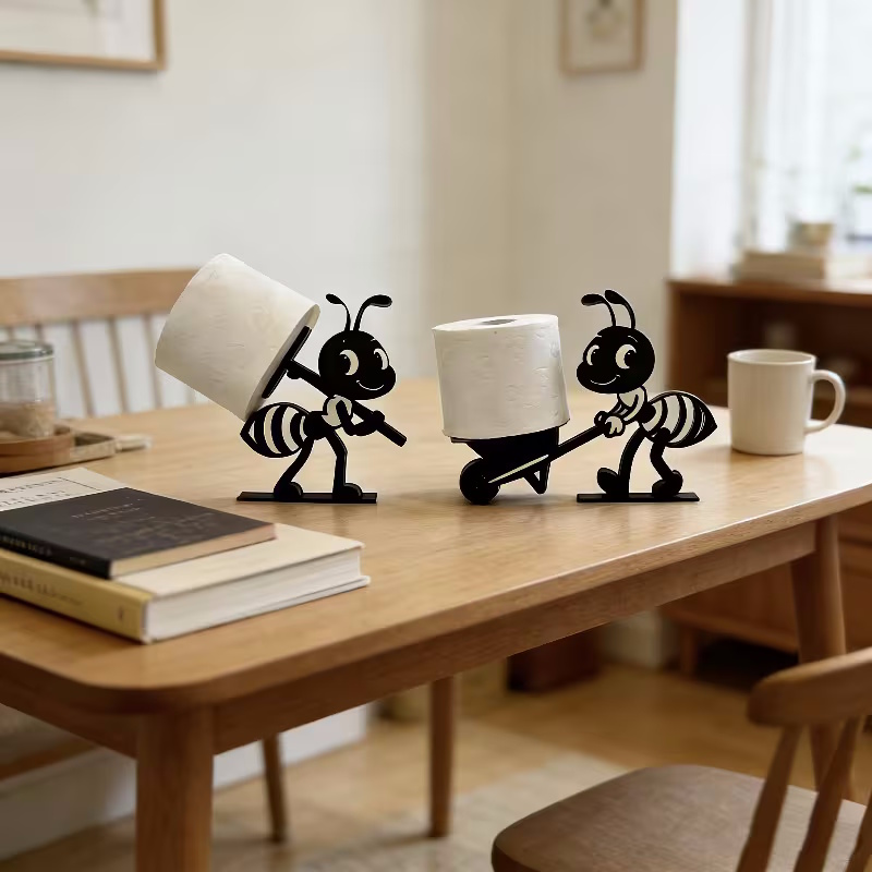 2-Set Toilettenpapierhalter im Ameisen-Design