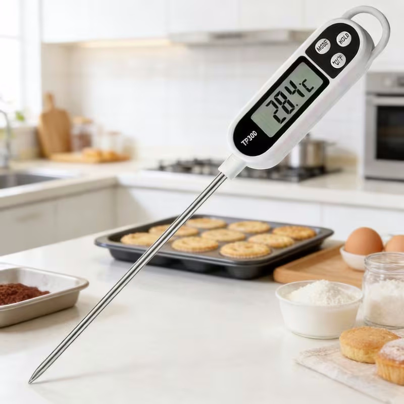 Digitales Lebensmittelthermometer mit Edelstahlsonde
