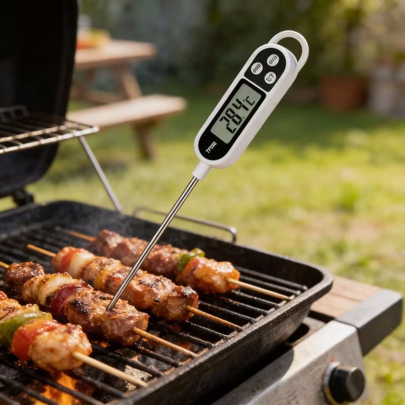 Digitales Lebensmittelthermometer mit Edelstahlsonde