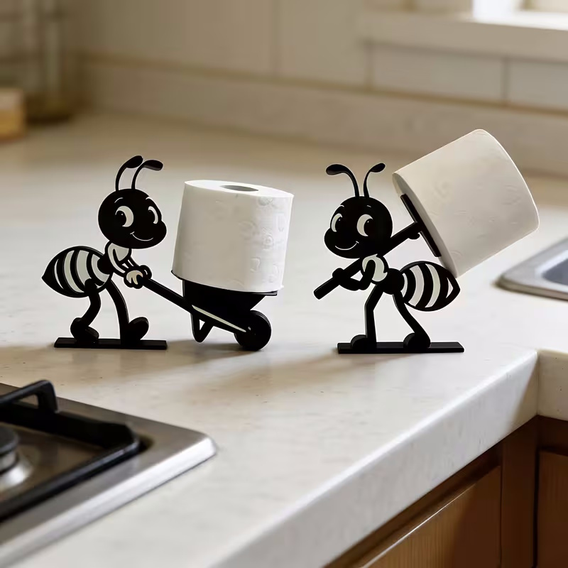 2-Set Toilettenpapierhalter im Ameisen-Design