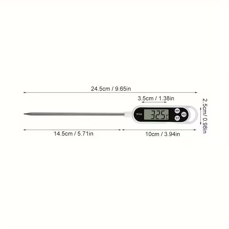 Digitales Lebensmittelthermometer mit Edelstahlsonde
