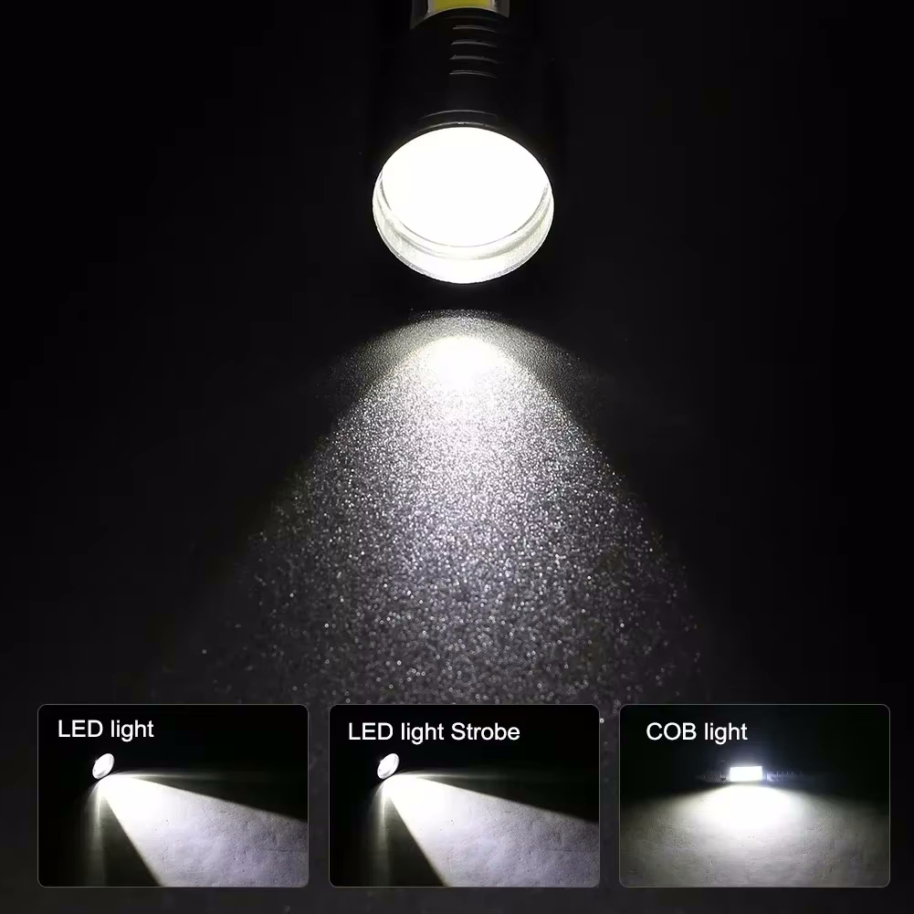 2x Mini-LED-Taschenlampen, wiederaufladbar