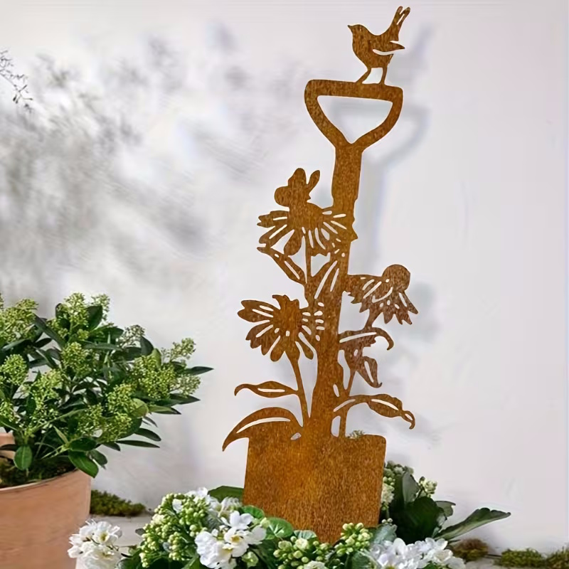 Schaufel mit Vogel Erdspieß