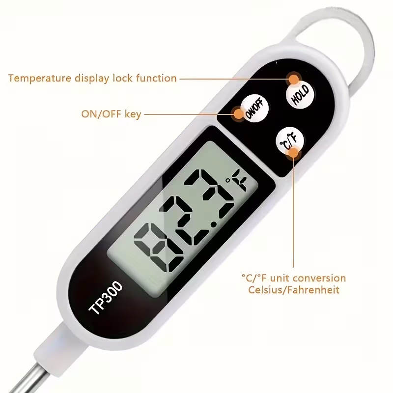 Digitales Lebensmittelthermometer mit Edelstahlsonde