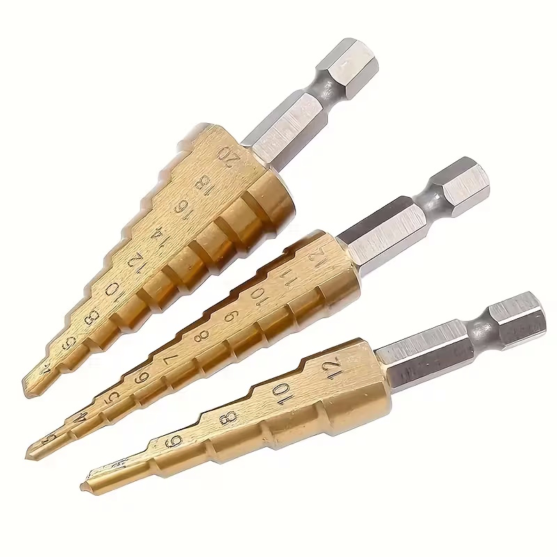 3-teiliges HSS-Stufenbohrer-Set